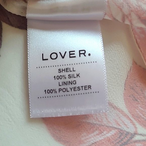 LOVER Long-Sleeve Floral Silk Blouse - Picture 9 of 9